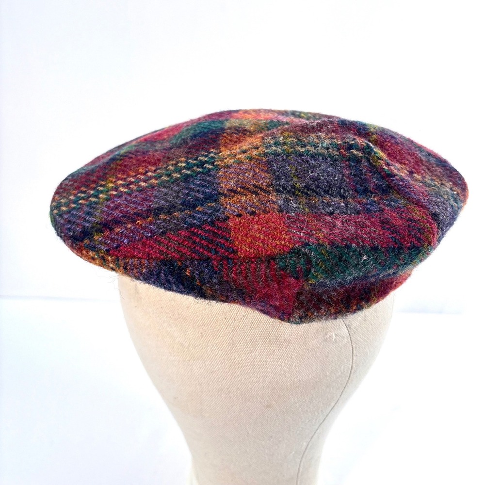 Hats of Ireland Flat Cap Multi-Color Donegal Tweed Wool Made in Ireland
